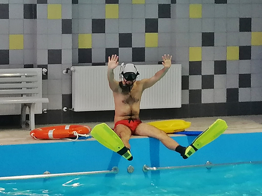 Hokej pod wodą Walenie Siemianowice Śląskie Trening 21 I 2023. Koniec Walenia czyli Amatorska Liga Hokeja Pod Wodą